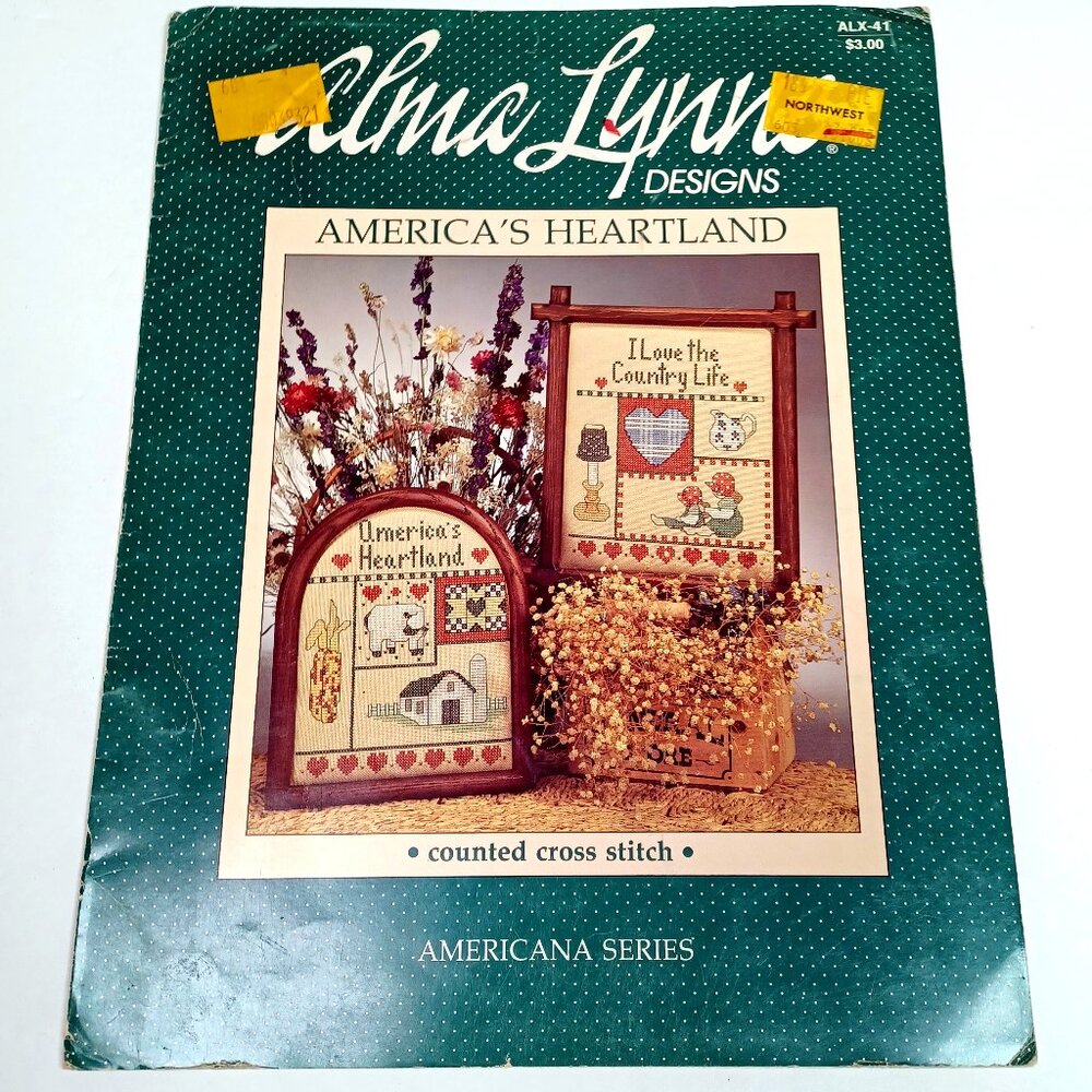 America's Heartland Counted Cross Stitch Alma Lynne Designs Vtg 1985